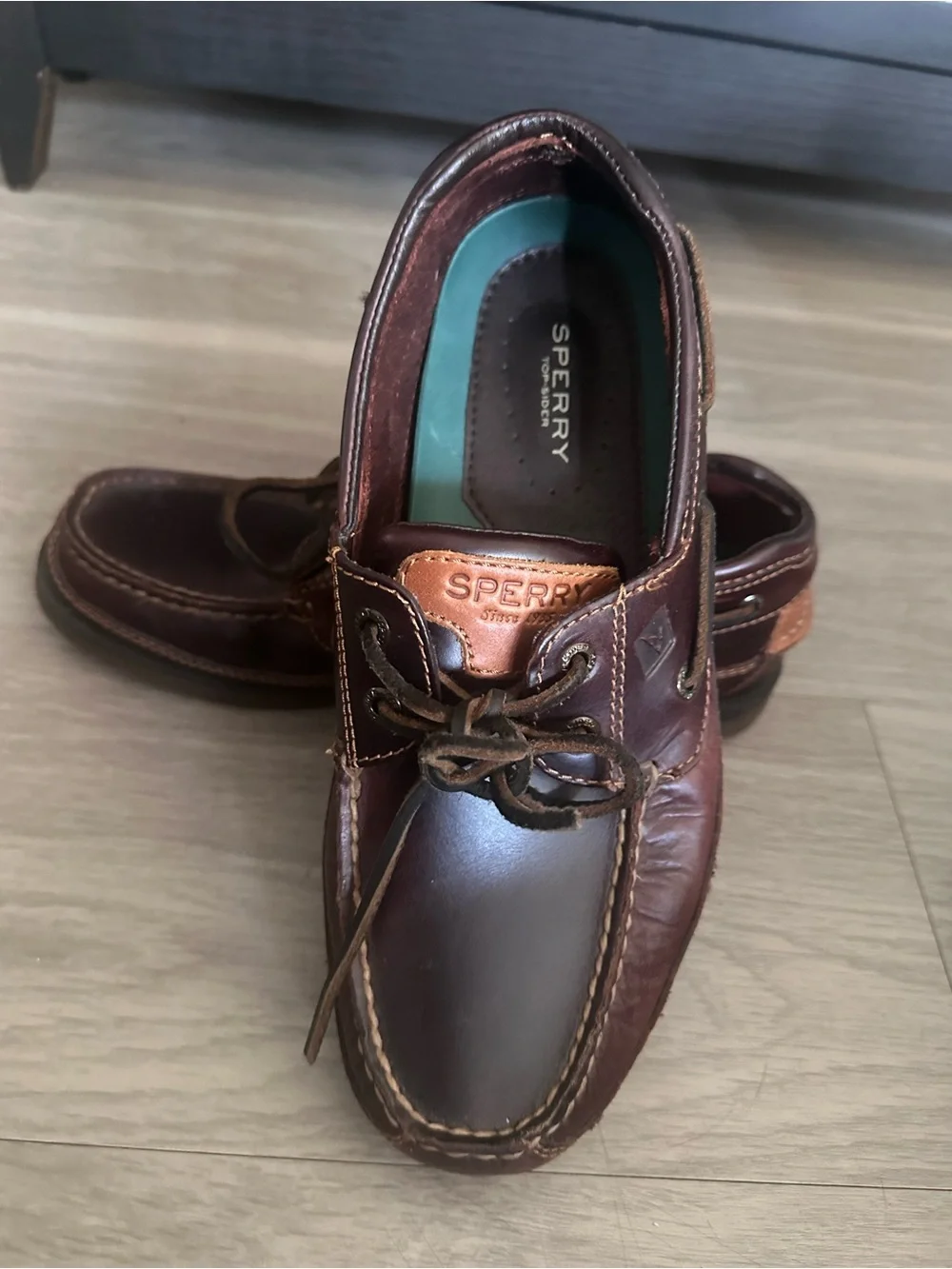 Sperry Mako 2 Eye Canoe Leather Boat Shoes Sz 8.5